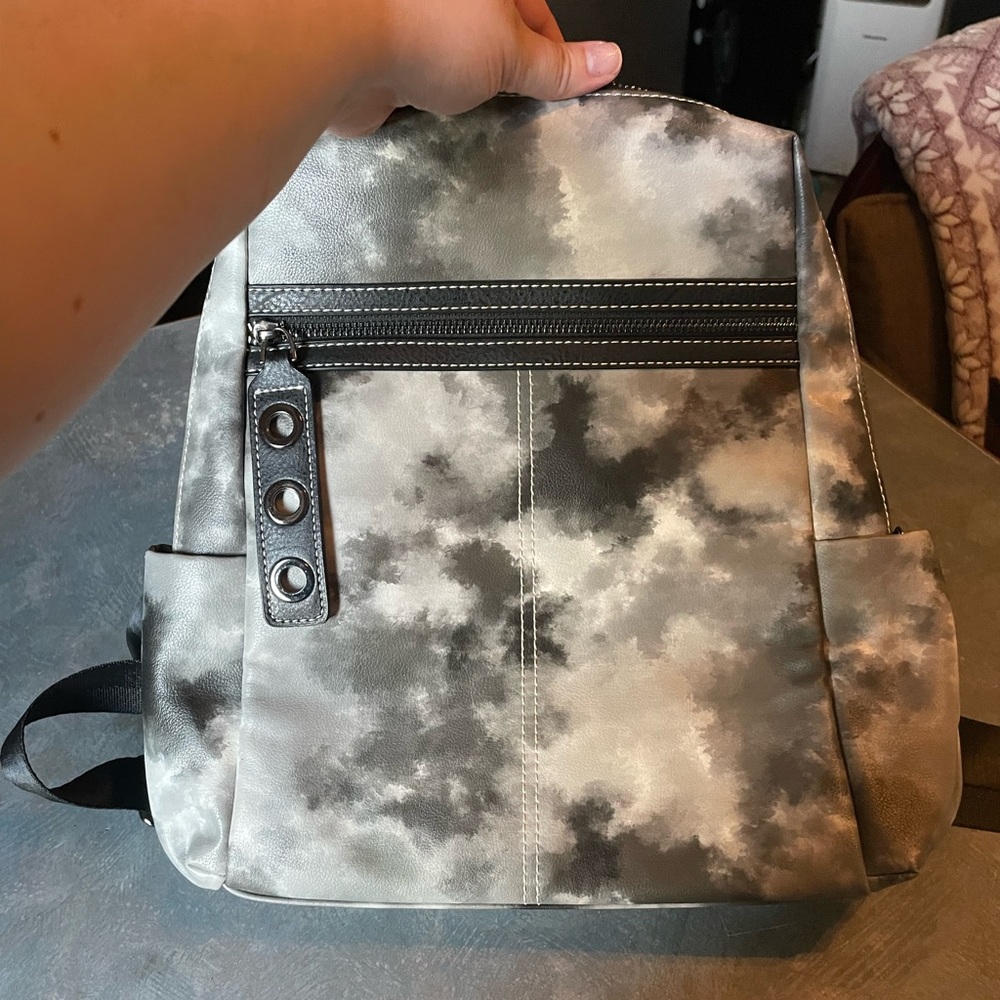 Black Tie Dye Backpack/Purse